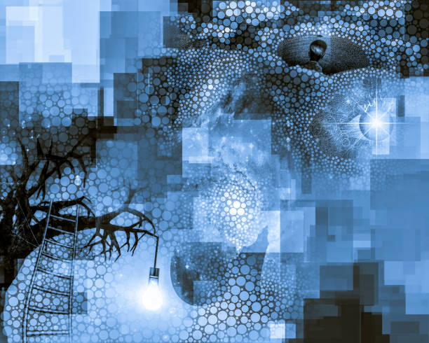 Artistic representation of cyanová color in modern digital design