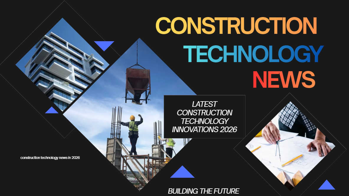 construction technology news showing AI, robotics and smart building systems