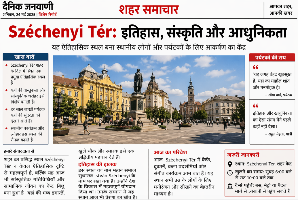 széchenyi tér historic square with architecture and people
