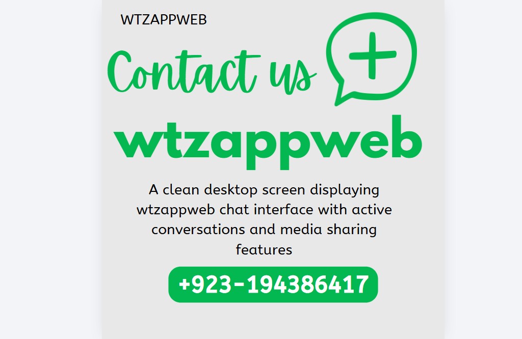 wtzappweb interface showing chats on desktop screen